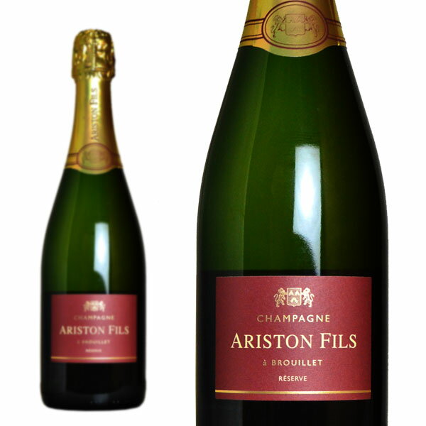 アリストン シャンパーニュ ブリュット レゼルヴ 泡 白 辛口 シャンパン 750ml (ポール・ヴァンサン・アリストン)Ariston Champagne Brut Reserve (a Brouillet) (Paul Vincent Ariston) AOC Champagne