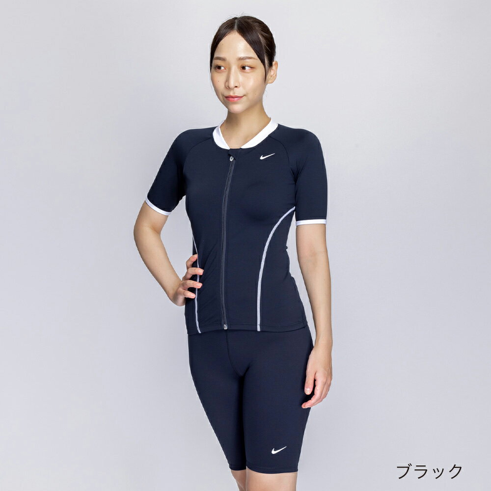 新規10％OFFクーポン有 【NIKE SWIM公式】ナイキ SU25 ジップ付き半袖セパレーツ 2993136 水泳 レディース水着 女性水着 スイミング セパレート 女性 ブランド 体型カバー フットマーク