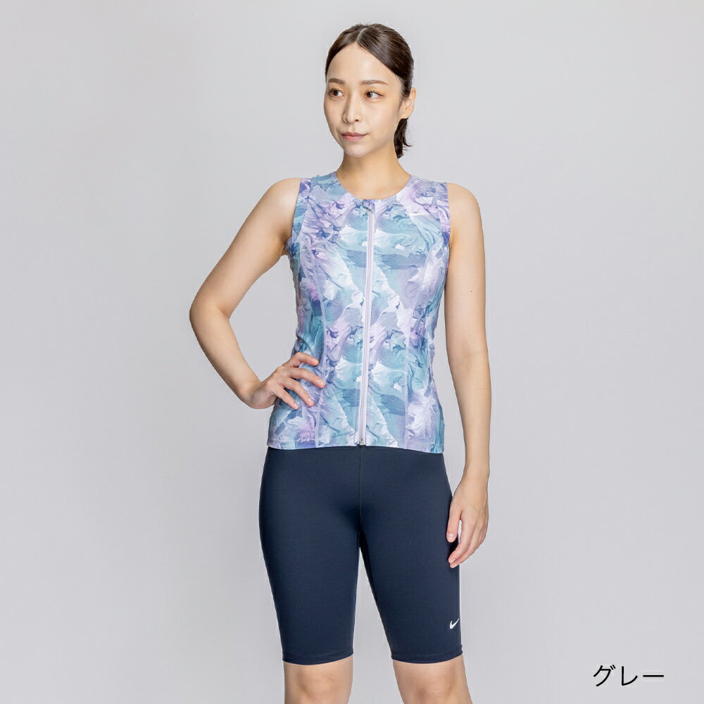 【NIKE SWIM公式】ナイキ SP25 総柄ジップ付き袖なしセパレーツ 2993130 水泳 レデ...
