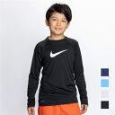 【送料無料】 【NIKE SWIM公式】ナイキ SS25 ボーイズソリッド長袖ハイドロガード NESSD829 キッズ 男の子 水着 レジャー ラッシュガード ...