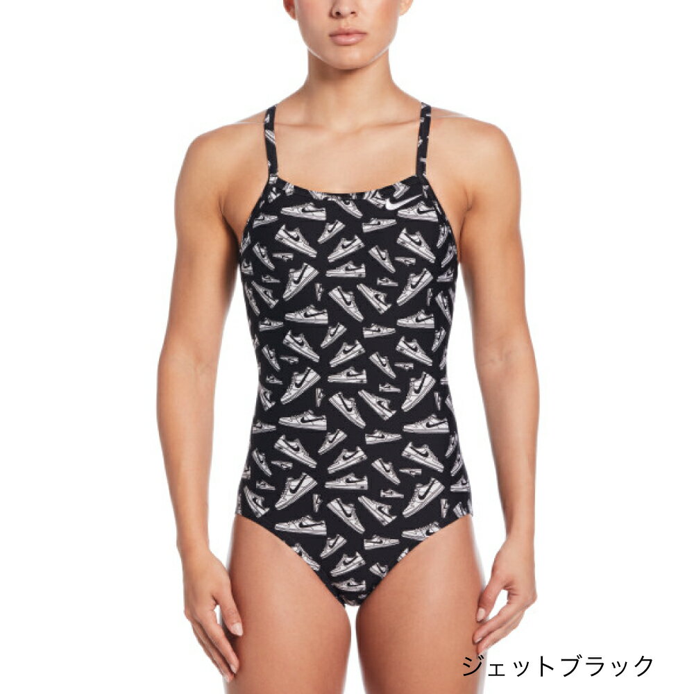 新規10％OFFクーポン有 【NIKE SWIM公式】ナイキ SS25/FA25プリントレーサーバックワンピース NESSF017 水泳 レディース水着 女性水着 スイミング オールインワン 可愛い FOOTMARK フットマーク