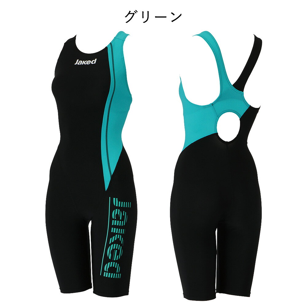 フットマークオンラインショップの【Jaked】【2026SS】レッグスーツ（無地）インナーパッド付 830411 JAKED ジャケッド レディース 女性 水着 トレーニング オールインワン 競泳 ジャケド 練習用 M L　フットマーク｜アングル3