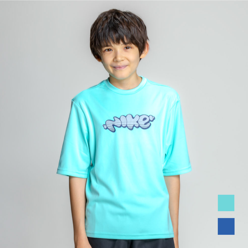 【NIKE SWIM公式】26SS ナイキ ボーイズバブル半袖ハイドロガード nessg831 キッズ...