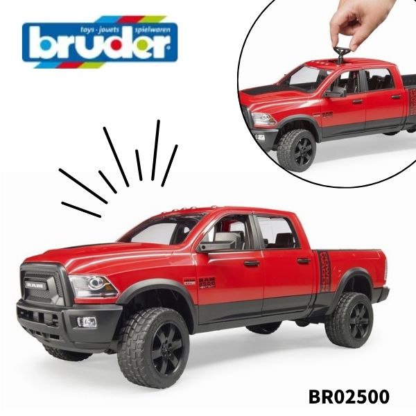 【送料／ラッピング無料】Ram パワーワゴン bruder ブルーダー 休日に乗るくるま 車 誕生日プレゼント BR02500 ドイツ 人気 おすすめ こども 子供 キッズ 知育玩具 おもちゃ ギフト ピックアップトラック 働く車 オススメ 男の子 女の子 子ども お勧め 刺激 くるま ミニカー