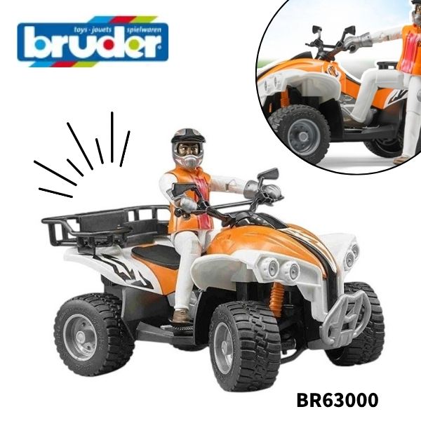 【ポイント+ラッピング無料】クォードバギー bruder ブルーダー b-world ビーワールド フィギュア 休日に乗る くるま 車 ミニカー 誕生日 プレゼント BR63000 人気 おすすめ ギフト おもちゃ 知育玩具 こども 子供 キッズ アウトドア ライフスタイル オススメ バギー 子ども