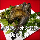 静岡県の農場で育った烏骨鶏のオス肉（中抜き）一羽800〜900g程度　※個体差があります。