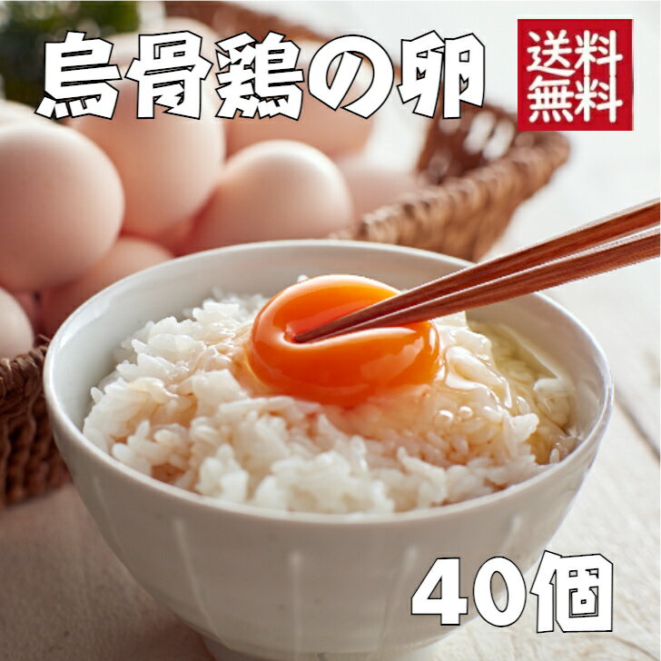 鳥骨鶏の卵 40個 うこっけい 贈り物 ギフト プレゼント 送料無料 静岡県産 たまご 高級卵 お歳暮 お中..