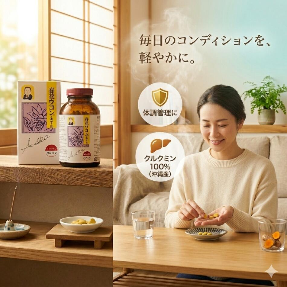 春ウコン 紫ウコン 春花ウコンあすか 粒タイプ 200g（200mg×1000粒入) 瓶入り ウコ...
