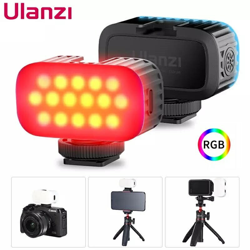 ★★定形外郵便・動画有★【Ulanzi VL15 】 超軽量 コンパクトRGB LEDライトミニサイズ 8種類のRGBモード RGB撮影ライトミニサイズ 充電式 LEDビデオライト 写真撮影 照明 ポケットサイズ 一眼レ…