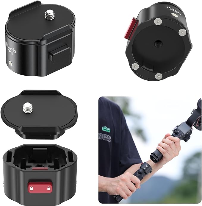 ◆【Ulanzi CA24 】アタッチメント Clawクイックリリース クイックシュー 三脚緩み防止ベース 三脚マウント DJI RS3 Mini ジンバル スタビライザー用