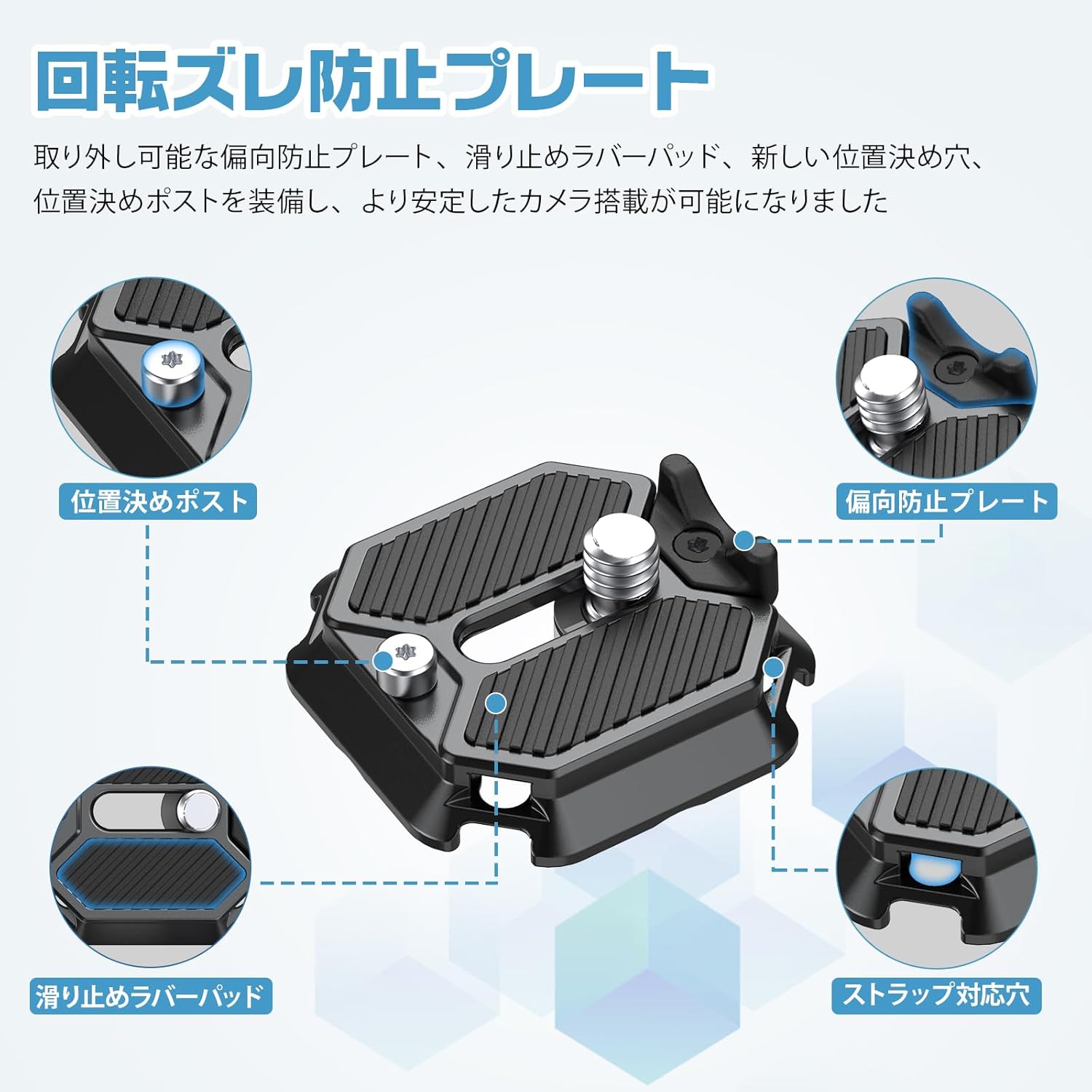 �ڴ��ָ���15%���ա�ULANZI F38��ž�����ɻߥץ졼�� �����å���꡼���ץ졼�� ���륫�������б��ߴ�38mm �����å���꡼�� ����饢�������꡼ 1/4