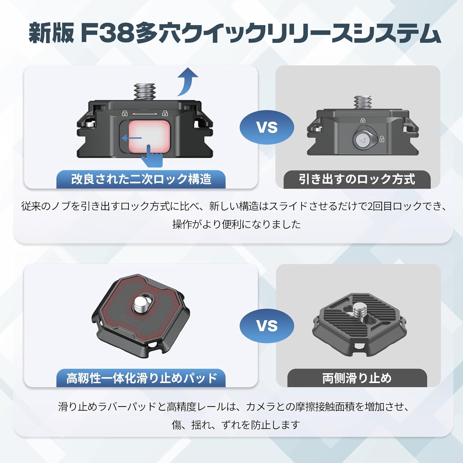 【期間限定5%オフ】FALCAM F38多穴 クイックシュー クイックリリースプレート カメ...