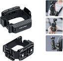 Ulanzi F22 Pocket3用ケージ F22クイックリリース カメラ拡張アダプター コールドシュー付き アルカスイス対応に対応 Action用アクセサリーに対応 1/4"ネジ穴 ストラップホール付き 多機能ケージ 保護シリコーンマット アルミ製