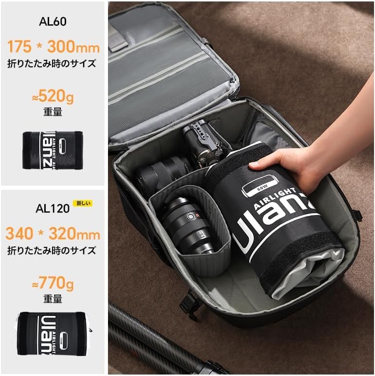 �ڸ���15%���ա�+��Ը�25%�ݥ���ȡ���Ulanzi AL120 ���ƥ饤�� �ӥǥ��饤�� MAX����138W ����ե졼���֥�LED CCT ������2700K-6500K Ĵ����ǽ Ķ�⵱�� Type-C�ݡ��Ȥǵ��� ��ư�������� �ޤꤿ���߲�ǽ �������� ����ѥ���������/���ʻ���/ư�軣�Ƥ�Ŭ��