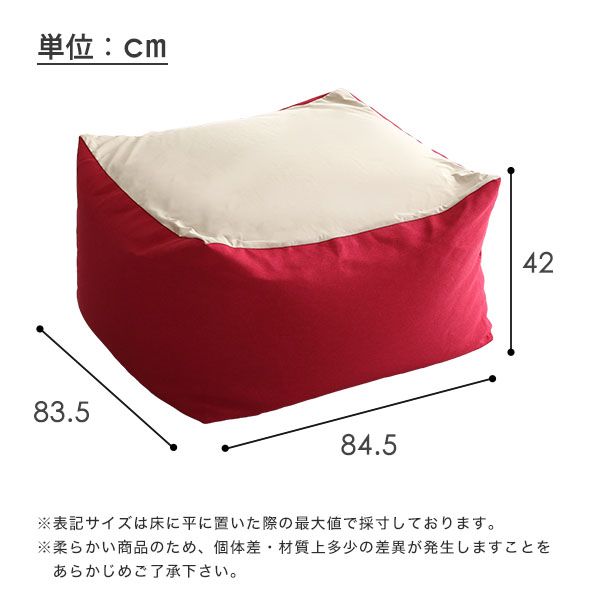 【送料無料】 新配合でヘタリにくい キューブ型ビーズクッション ライトカラー |Guimauve Neo-ギモーブネオ- | カラーズ XLサイズ [2]