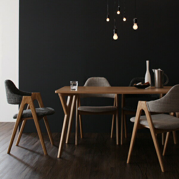 ダイニングセット 4人 北欧 モダンテイスト おしゃれ イラーリ 5点セット(テーブル+チェア4脚) 幅140 [2]