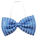 アーテック ArTec キラキラ蝶ネクタイ 青 キッズ スパンコール ダンス 着脱簡単 幼稚園 ギフト おしゃれ ネクタイ 衣装 子供用 ドット 発表会 体育祭...