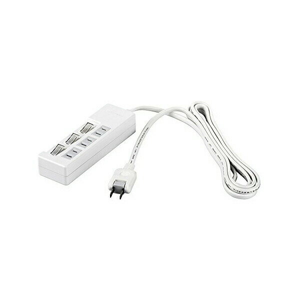 バッファロー iBUFFALO 2ピン式電源 タップ 3個口 個別スイッチ 1m ホワイト BSTAPSW2310WH 高品質