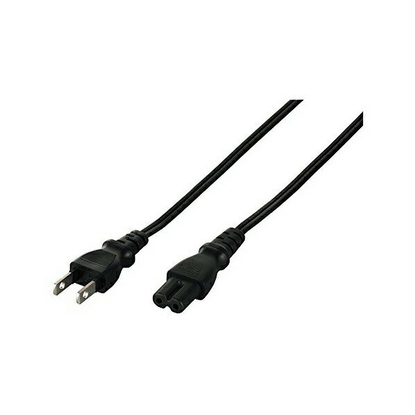 バッファロー iBUFFALO_電源ケーブル ソケット (メス) ⇔プラグ (オス) 2.0m ブラック BSACC0520BKA 高品質