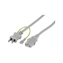 バッファロー iBUFFALO_電源ケーブル ソケット ( メス ) ⇔プラグ ( オス ) 2.0m グレー BSACC0620GYA 高品質(2)