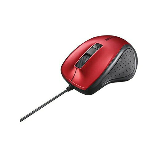 バッファロー有線 BlueLED 静音 5ボタンマウス レッド BSMBU300RD 高品質 バッファロー有線 BlueLED 静音 5ボタンマウス レッド BSMBU300RD 高品質