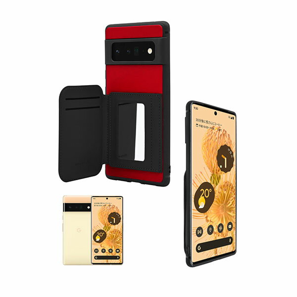 shizukawill Google Pixel6 Pro ミラーケース アイナ Pixel6 Pro Red&Black (赤黒色) GOPI6PAYRB シズカウィル