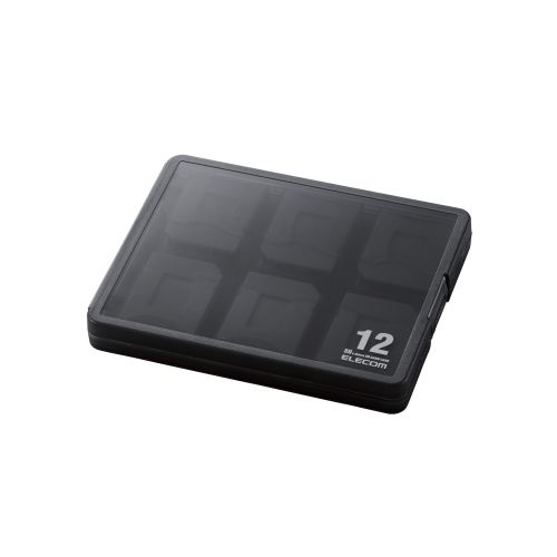 【正規代理店】 エレコム CMC-06NMC12 SDカードケース SD microSD カード ケース 12枚 収納