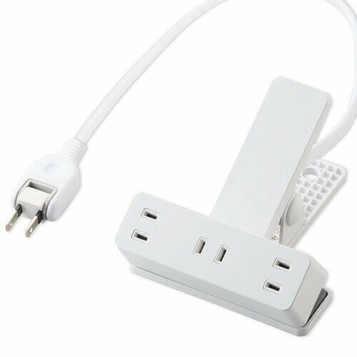 【正規代理店】 エレコム T-KF03-2325WH 電源タップ 2.5m クリップタップ シャッター 雷ガード付 コンセント 雷サージ付 ホコリシャッター付 3個口 スイングプラグ ホワイト ELECOM 1年保証 配線 安全 テレワーク クリップタイプ 日本製 快適 延長コード 高品質