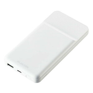 【 送料0円 】 エレコム モバイルバッテリー マグネット付き モバイル バッテリー 10000mAh USB Power Delivery準拠 20W USB-A出力1ポート USB-C入出力1ポート マグネット吸着 ホワイト DE-C32-10000WH