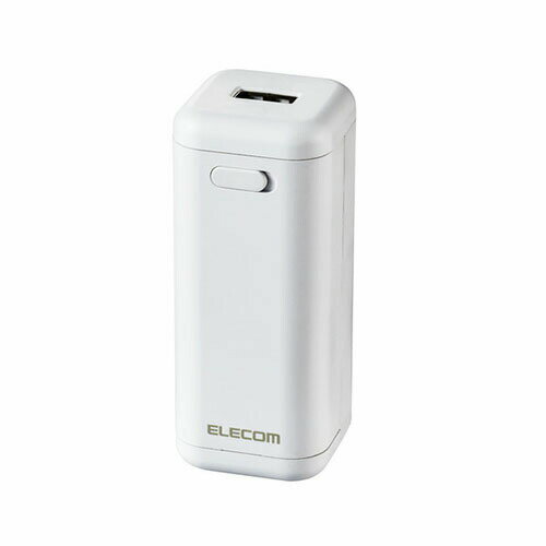 【正規代理店】 エレコム DE-KD01WH モバイルバッテリー 乾電池式 USB-A 1ポート 防災 アウトドア 乾電池式 単3電池4本付属 ホワイト