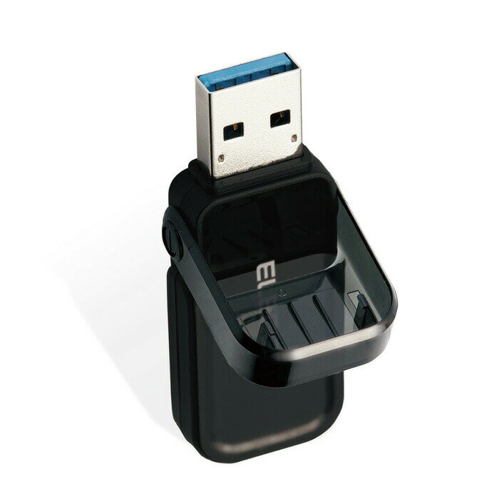  0  쥳 եåץå׼ USB USB꡼ USB3.1(Gen1)б ƥǽ USB   եå꡼ 64GB ֥å Windows11 б MF-FCU3064GBK