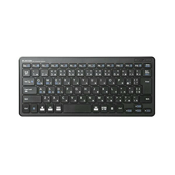 【正規代理店】 エレコム TK-FBP100BK キーボード Bluetooth ミニ パンタグラフ 薄型 Windows・Mac・iOS・Android対応 【 変換 / 無変換 / メニューキー搭載 】 ブラック Bluetoothミニキーボード / パンタグラフ式 / マルチOS対応 /