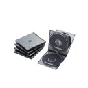 【 送料0円 】 エレコム ディスクケース Blu-ray DVD CD 対応 Blu-rayケース DVDケース CDケース 4枚収納 5枚セット クリアブラック CCD-JSCNQ5CBK