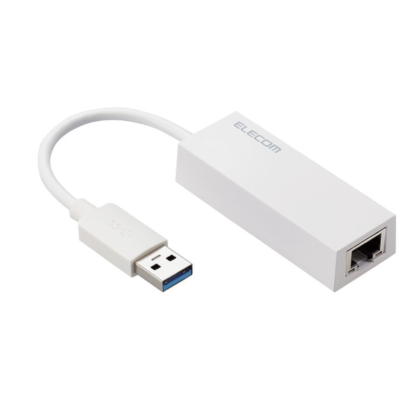  エレコム EDC-GUA3V2-W 有線LANアダプター USB A LANポート ×1ポート 1000/100/10Mbps USB3.2(Gen1)  LAN変換アダプター ホワイト