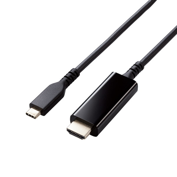 【正規代理店】 エレコム MPA-CHDMIS10BK USB Type-C to HDMI 変換 ケーブル 1m 4K 60Hz 断線に強い 高耐久 【Windows PC Chromebook MacBook Pro / Air iPad Android USB-C デバイス各種対応】 ブラック