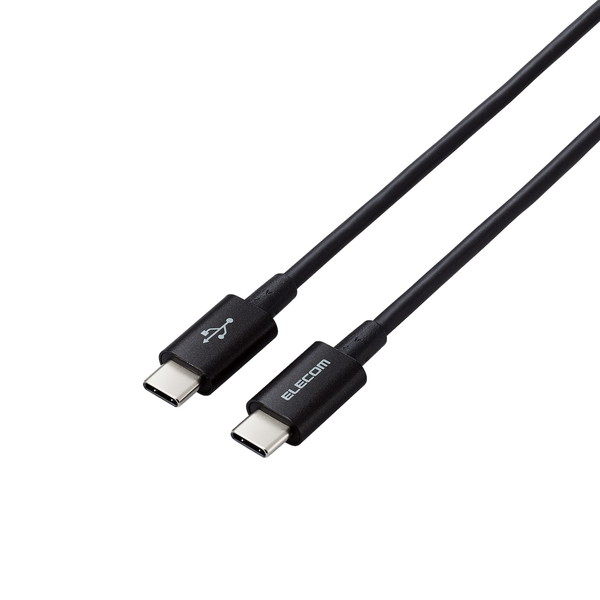 【正規代理店】 エレコム MPA-CCYS20NBK USB-C to USB Type-Cケーブル 2.0m やわらか Type-C ケーブル 認証品 タイプC - 耐久 Power Delivery対応 2m ブラック ELECOM 1年保証 配線 断線しにくい耐久仕様 耐久仕様 スリム