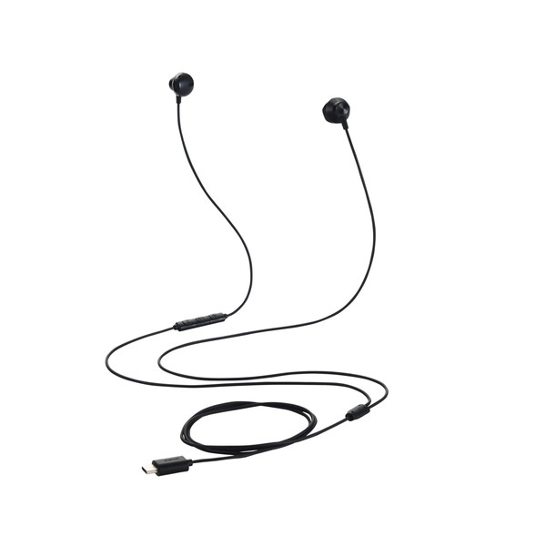 【正規代理店】 エレコム EHP-DF13IMBK Type-C 有線イヤホン 高耐久 デジタル式 USB ヘッドホン インナーイヤー型 有線 イヤホン タイプC セミオープン 14.2mmドライバ ブラック ELECOM セミオープン型 高耐久ケーブル マイク付き インナーイヤー 音量調整 高品質