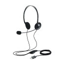 【正規代理店】 エレコム HS-HP14SUBK 有線 ヘッドセット 両耳 小型 オーバーヘッドセット USB-Aプラグ 1.8m ブラック ELECOM 軽量...