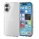 【正規代理店】 エレコム PM-A24AHVCKMCR iPhone 16 ケース ハイブリッド 衝撃吸収 カメラレンズ保護設計 ストラップホール付 背面マット クリア ELECOM 高品質
