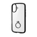 【正規代理店】 エレコム PM-A24ATSLFCRBK iPhone 16 ケース ハイブリッド 衝撃吸収 軽量 薄型 カメラレンズ保護設計 ストラップホール付 リング付 スタンド機能付 硬度5H TOUGH SLIM LITE ブラック ELECOM 高品質