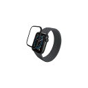 【正規代理店】 エレコム AW-23EFLGFALBK アップルウォッチ ガラス フィルム 【 Apple Watch SE 第2世代 / SE / Series 6 40mm 対応 】 全面保護 表面硬度10H 高透明 フレーム付 指紋防止 ブラック(2)