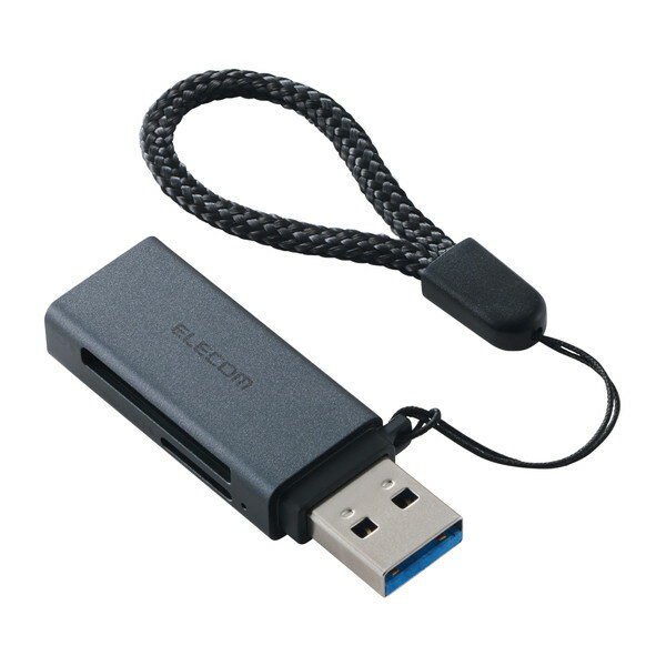 【正規代理店】 エレコム MR3-D20BK USB-A カードリーダー 2in1 SD / microSD 高速転送 USB3.2 Gen1 軽量 コンパクト Windows Mac 対応 ブラック