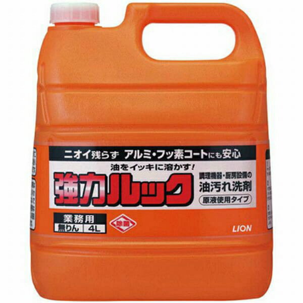 【10個セット】 業務用 強力ルック 4L 詰め替え用 ハイジーン キッチンブランチ 消耗品 住環境用品 ライオン 厨房機器洗剤 掃除 ライオンハイジーン 洗剤...