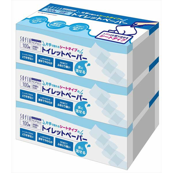 【16個セット】 マスコー製紙 ソフィアタッチエコシートタイプトイレットペーパー100w3P シートタイプ ソフィアタッチエコ トイレットペーパー