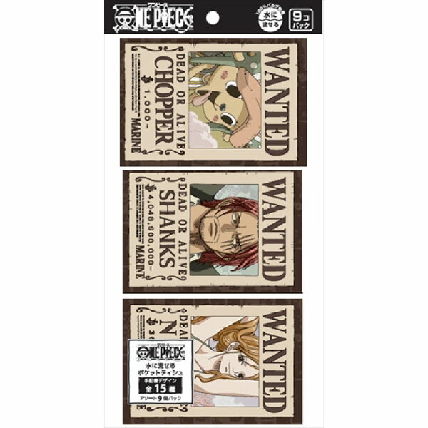 【80個セット】 ワンピース水に流せるポケット9P 河野製紙 ティッシュ