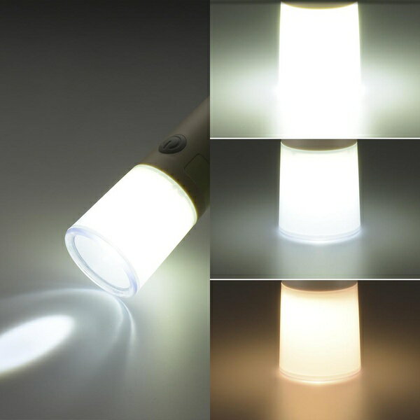 【3個セット】 オーム電機 LP-300AU-W LEDトーチ&ランタン (給電用USBポート/蓄光帯付き/単3形×4本使用/300 lm/連続使用 白色HIGHで7時間/保護等級IPX4)