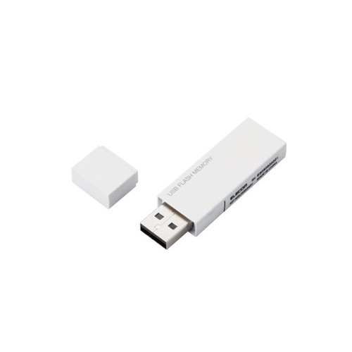 【3個セット】エレコム MF-MSU2B64GWH USBメモリー キャップ式 USBメモリ USB2.0対応 セキュリテイ機能対応 64GB ホワイト 1年保証 高品質