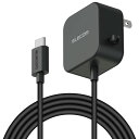【2個セット】エレコム MPA-ACC21BK スマホ ・ タブレット 用 AC充電器 2.4A Cケーブル 一体型 2.4A出力 Type-C USB-C ケ...