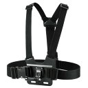 【2個セット】エレコム AC-MBCH01BK GoPro HERO9 / 8 / 7 / 6 / 5 / MAX用 マウント チェスト型 ハンズフリー撮影 クイックリリースバックルマウント ハーネス 着脱簡単 ブラック 高品質