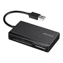 バッファロー BSCR300U2BK USB2.0 マルチカードリーダー ケーブル収納モデル ブラック 2倍速 BUFFALO 高品質
